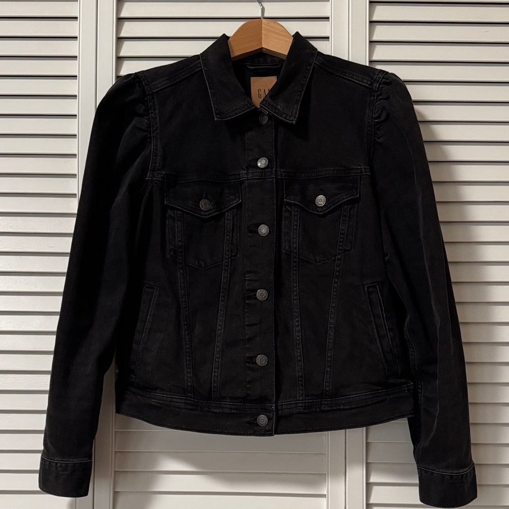 GAP Puff Sleeve Denim Jacket